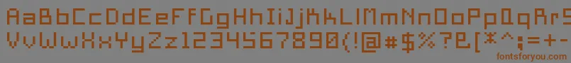 PixelSquare10 Font – Brown Fonts on Gray Background