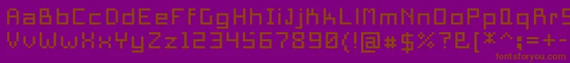 PixelSquare10 Font – Brown Fonts on Purple Background