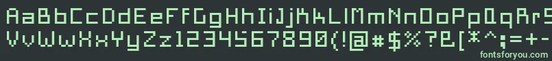 PixelSquare10 Font – Green Fonts on Black Background