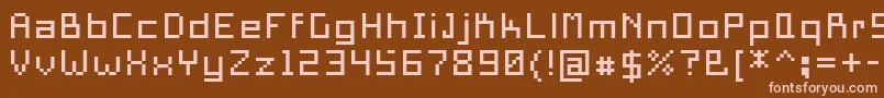 PixelSquare10 Font – Pink Fonts on Brown Background