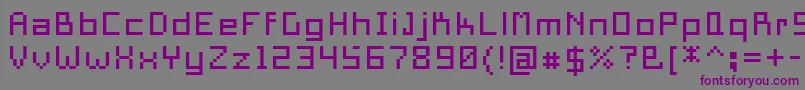 PixelSquare10 Font – Purple Fonts on Gray Background