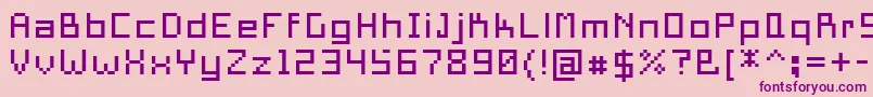 PixelSquare10 Font – Purple Fonts on Pink Background