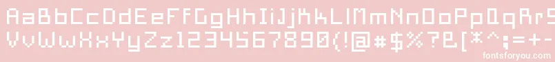 PixelSquare10 Font – White Fonts on Pink Background