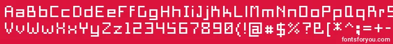 fuente PixelSquare10 – Fuentes Blancas Sobre Fondo Rojo