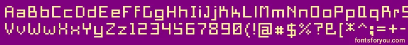 PixelSquare10 Font – Yellow Fonts on Purple Background