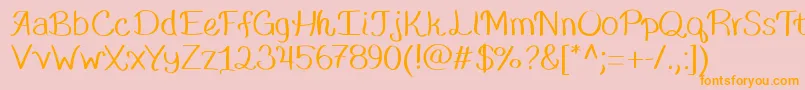 Asiago Font – Orange Fonts on Pink Background