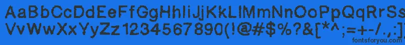 Ablockyfont Font – Black Fonts on Blue Background
