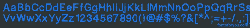 フォントAblockyfont – 黒い背景に青い文字