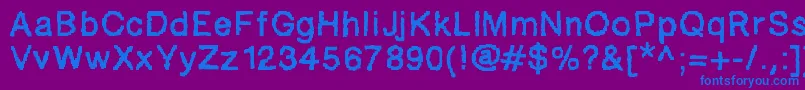 Ablockyfont-Schriftart – Blaue Schriften auf violettem Hintergrund