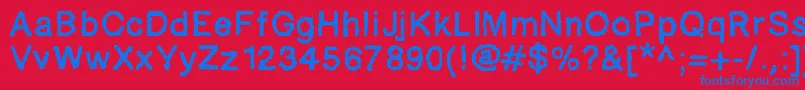 フォントAblockyfont – 赤い背景に青い文字