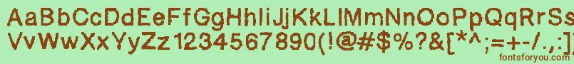 Ablockyfont Font – Brown Fonts on Green Background