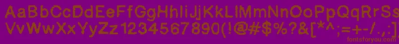 Ablockyfont Font – Brown Fonts on Purple Background