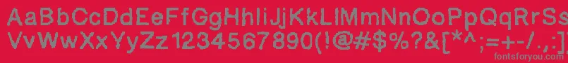フォントAblockyfont – 赤い背景に灰色の文字