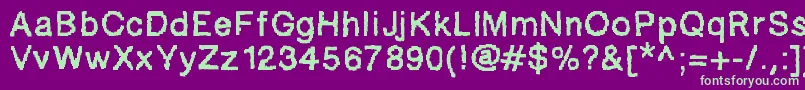 Ablockyfont Font – Green Fonts on Purple Background