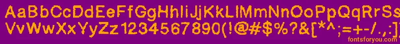 Ablockyfont Font – Orange Fonts on Purple Background