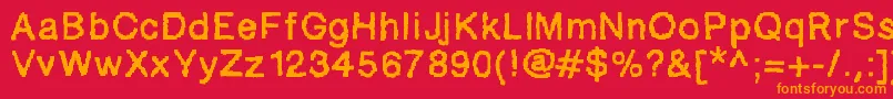 Ablockyfont Font – Orange Fonts on Red Background