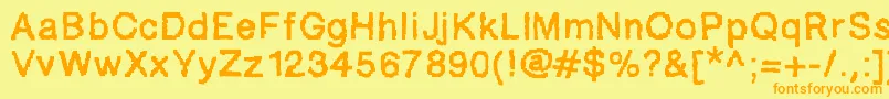 More about Ablockyfont Font Ablockyfont Font – Orange Fonts on Yellow Background