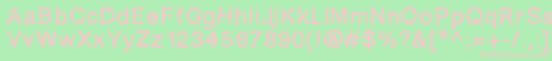 フォントAblockyfont – 緑の背景にピンクのフォント