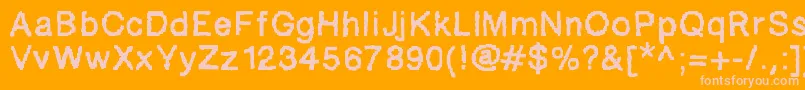 Шрифт Ablockyfont – розовые шрифты на оранжевом фоне