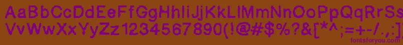 Ablockyfont Font – Purple Fonts on Brown Background