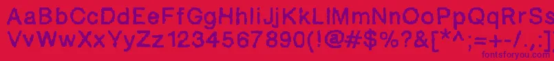 Ablockyfont Font – Purple Fonts on Red Background