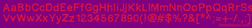 Ablockyfont Font – Red Fonts on Purple Background