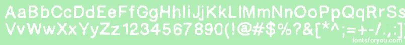 Ablockyfont Font – White Fonts on Green Background