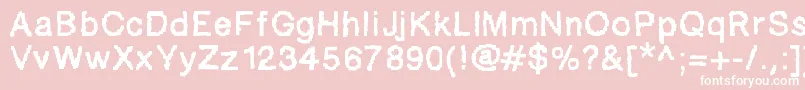 Ablockyfont-fontti – valkoiset fontit vaaleanpunaisella taustalla