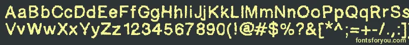 Ablockyfont Font – Yellow Fonts on Black Background