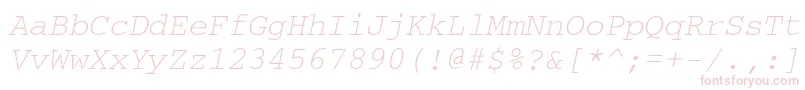 CouriermaccttItalic-fontti – vaaleanpunaiset fontit