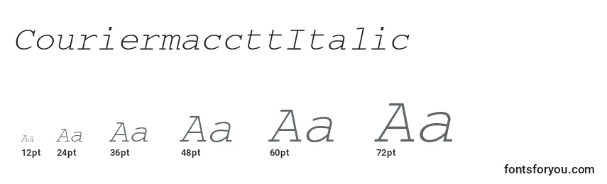 CouriermaccttItalic Font Sizes