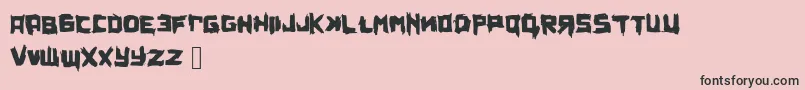 Privjet Font – Black Fonts on Pink Background