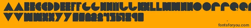 Dietpacman Font – Black Fonts on Orange Background