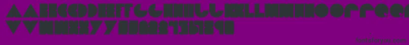 Police Dietpacman – polices noires sur fond violet