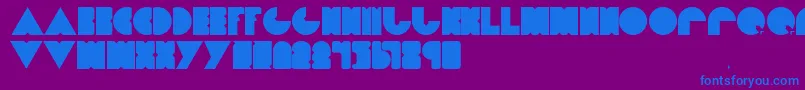 Dietpacman Font – Blue Fonts on Purple Background