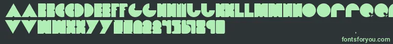 Dietpacman Font – Green Fonts on Black Background