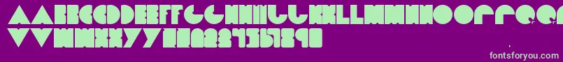 Dietpacman Font – Green Fonts on Purple Background