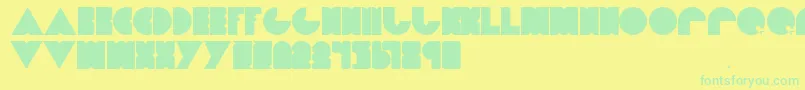 Dietpacman Font – Green Fonts on Yellow Background