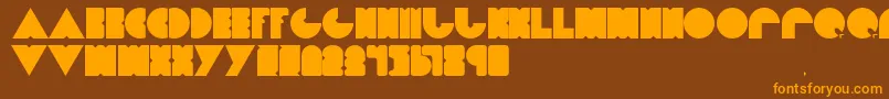 Dietpacman Font – Orange Fonts on Brown Background