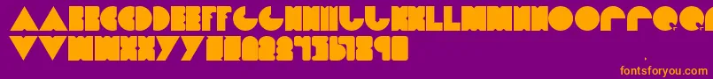 Dietpacman Font – Orange Fonts on Purple Background