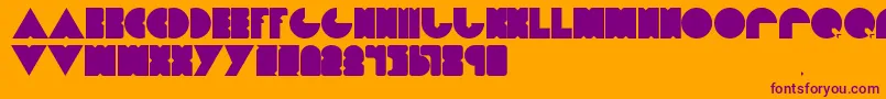 Dietpacman Font – Purple Fonts on Orange Background