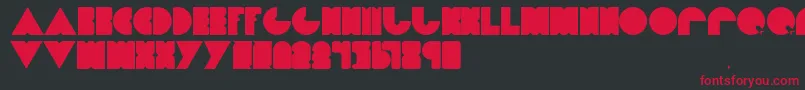 Dietpacman-Schriftart – Rote Schriften auf schwarzem Hintergrund