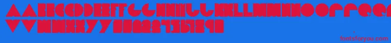 Dietpacman Font – Red Fonts on Blue Background