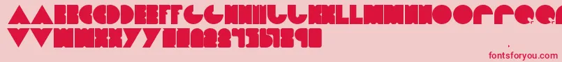 Dietpacman Font – Red Fonts on Pink Background