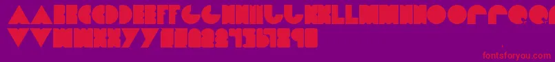 Dietpacman Font – Red Fonts on Purple Background