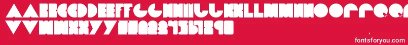 Dietpacman Font – White Fonts on Red Background