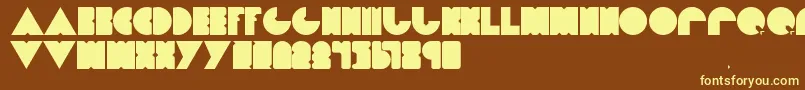 Dietpacman Font – Yellow Fonts on Brown Background