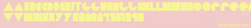Шрифт Dietpacman – жёлтые шрифты на розовом фоне