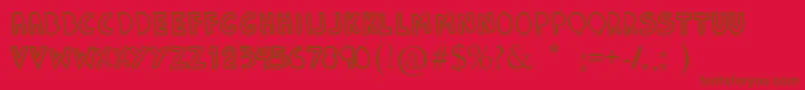 DenneFuchoor Font – Brown Fonts on Red Background