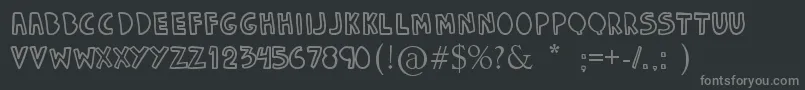 フォントDenneFuchoor – 黒い背景に灰色の文字
